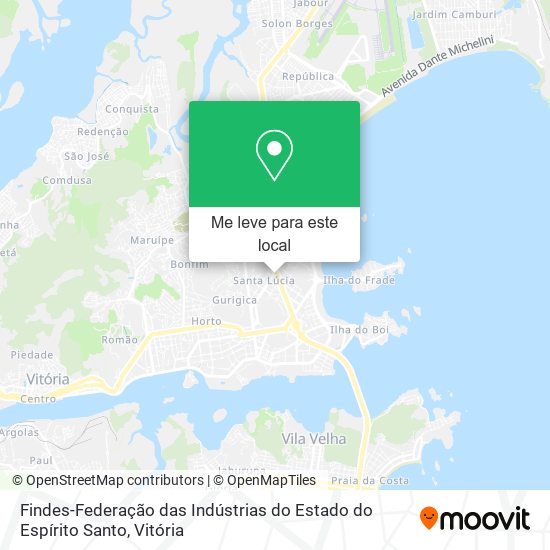 Findes-Federação das Indústrias do Estado do Espírito Santo mapa