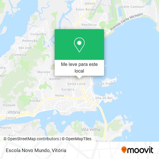 Escola Novo Mundo mapa