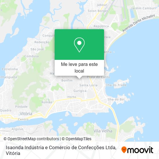 Isaonda Indústria e Comércio de Confecções Ltda mapa