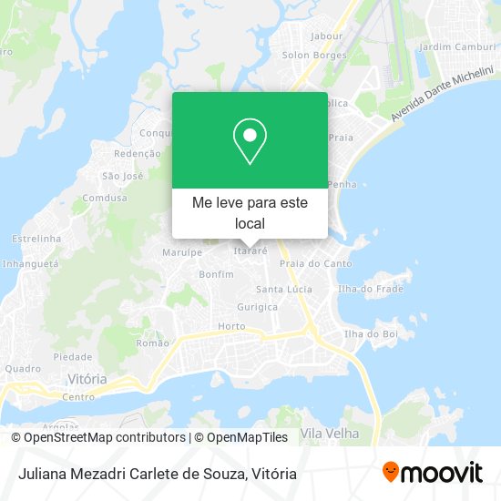 Juliana Mezadri Carlete de Souza mapa