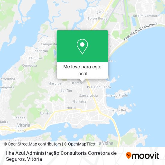 Ilha Azul Administração Consultoria Corretora de Seguros mapa