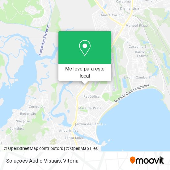 Soluções Áudio Visuais mapa