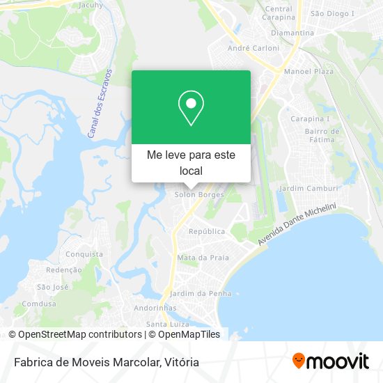 Fabrica de Moveis Marcolar mapa