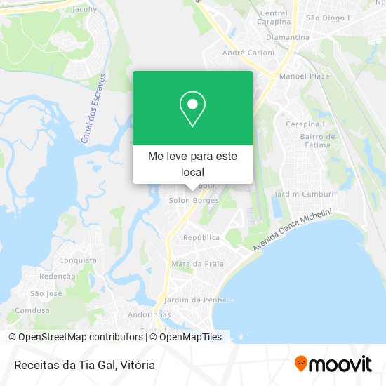 Receitas da Tia Gal mapa