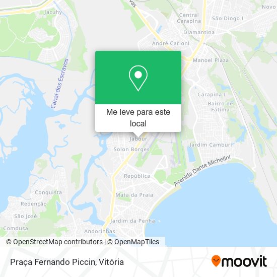 Praça Fernando Piccin mapa