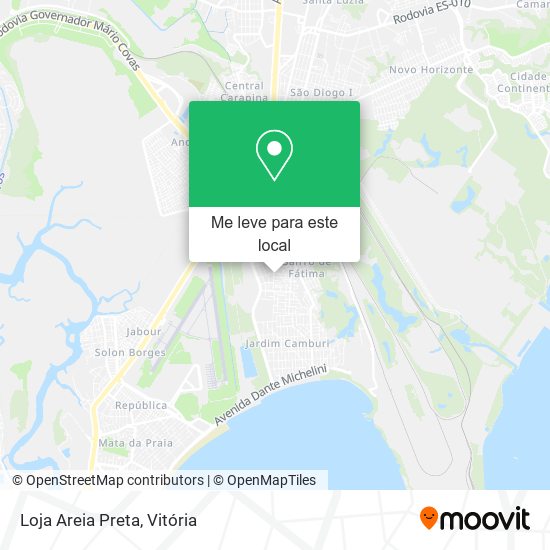 Loja Areia Preta mapa