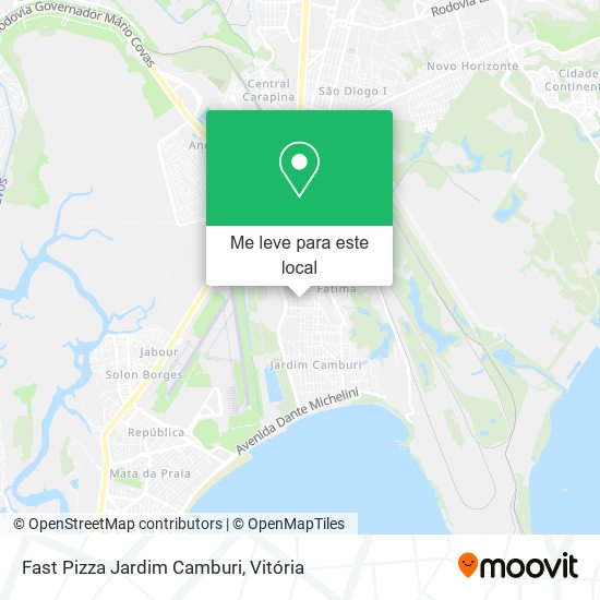Fast Pizza Jardim Camburi mapa