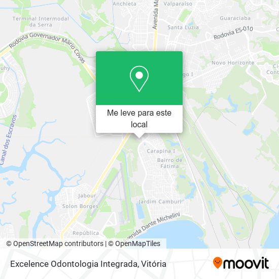 Excelence Odontologia Integrada mapa