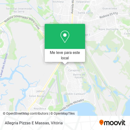 Allegria Pizzas E Massas mapa