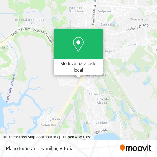 Plano Funerário Familiar mapa