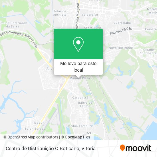 Centro de Distribuição O Boticário mapa