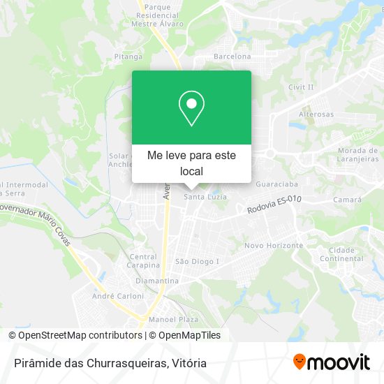 Pirâmide das Churrasqueiras mapa