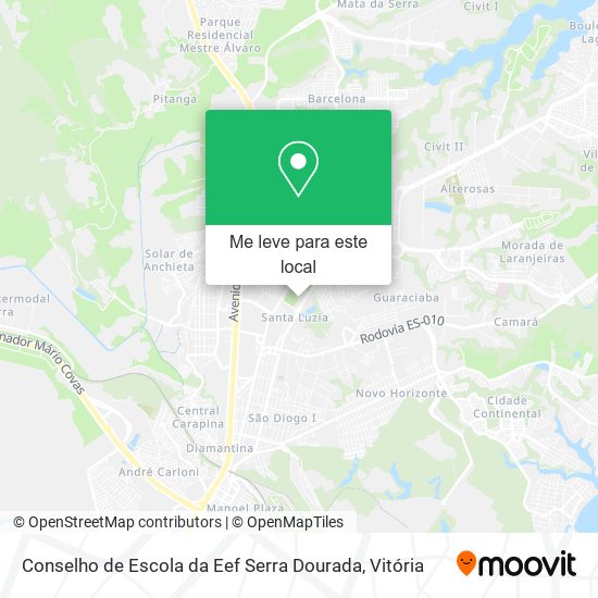 Conselho de Escola da Eef Serra Dourada mapa