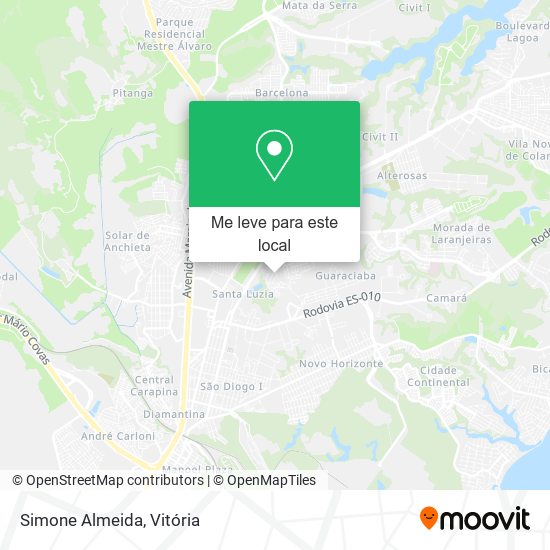 Simone Almeida mapa