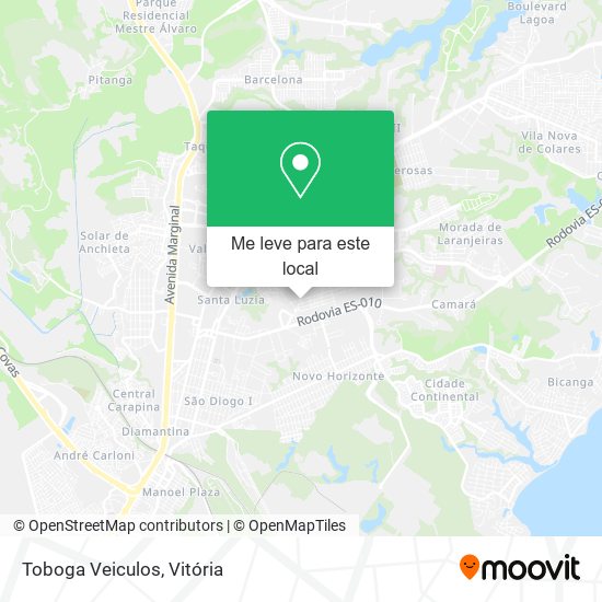 Toboga Veiculos mapa