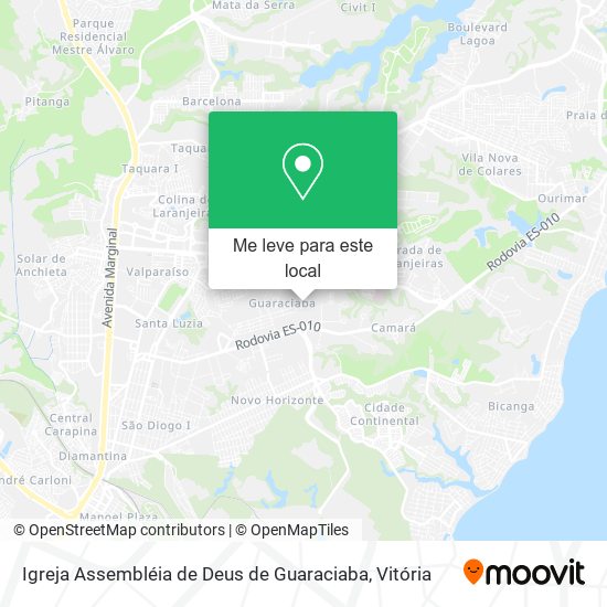 Igreja Assembléia de Deus de Guaraciaba mapa