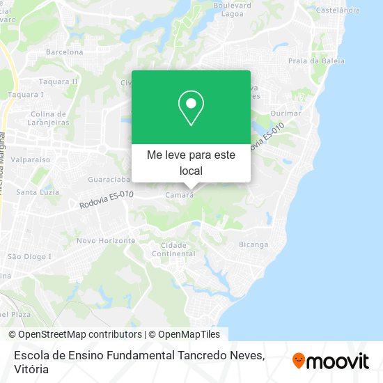 Escola de Ensino Fundamental Tancredo Neves mapa