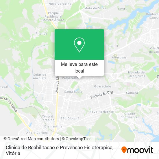 Clinica de Reabilitacao e Prevencao Fisioterapica mapa
