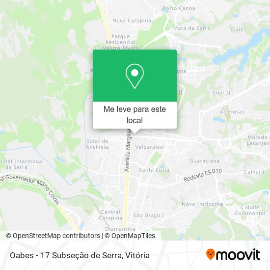 Oabes - 17 Subseção de Serra mapa
