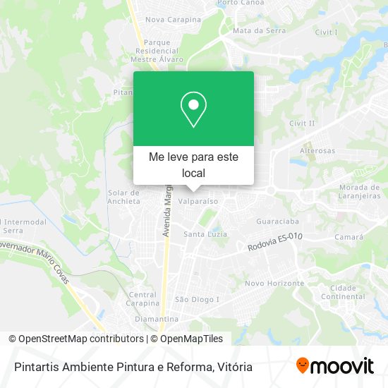 Pintartis Ambiente Pintura e Reforma mapa