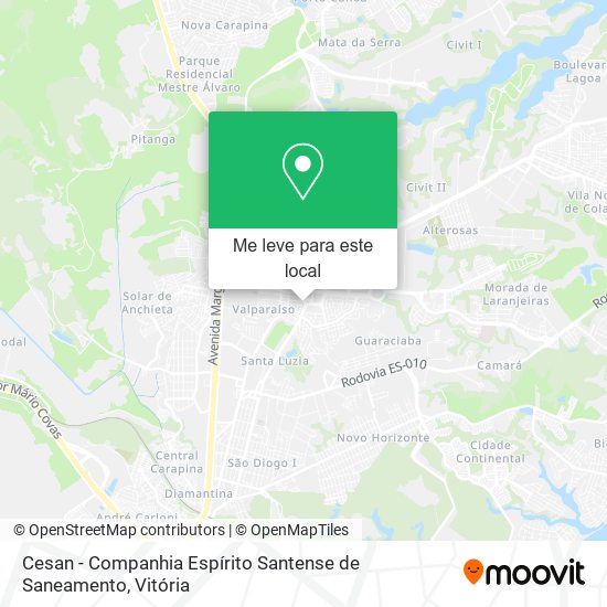 Cesan - Companhia Espírito Santense de Saneamento mapa