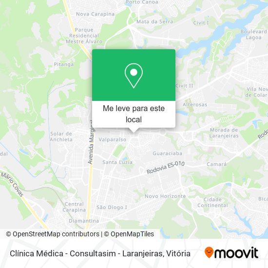 Clínica Médica - Consultasim - Laranjeiras mapa