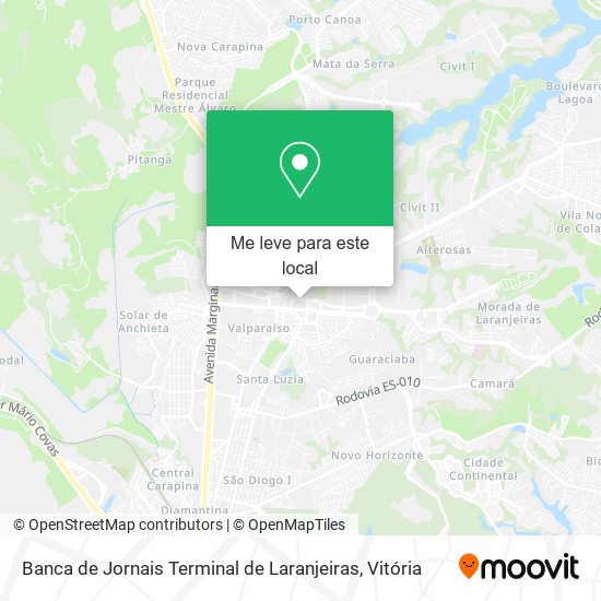 Banca de Jornais Terminal de Laranjeiras mapa