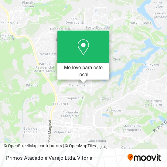 Primos Atacado e Varejo Ltda mapa