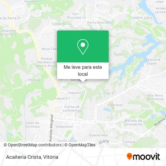 Acaiteria Crista mapa