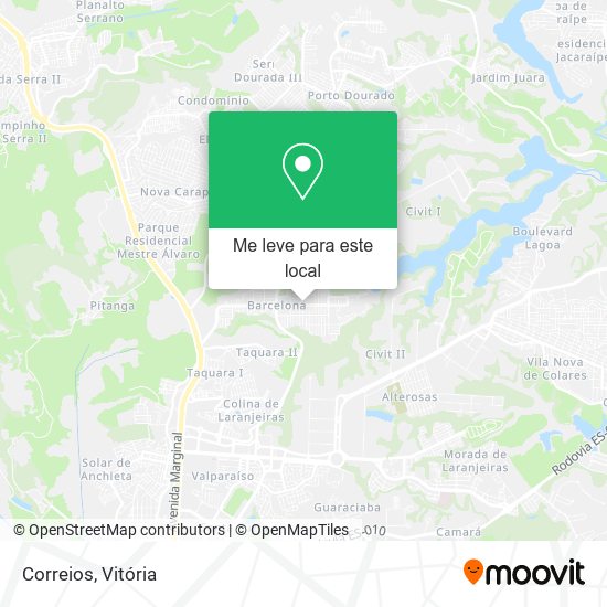 Correios mapa