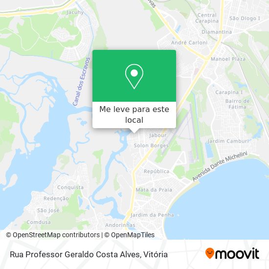 Rua Professor Geraldo Costa Alves mapa