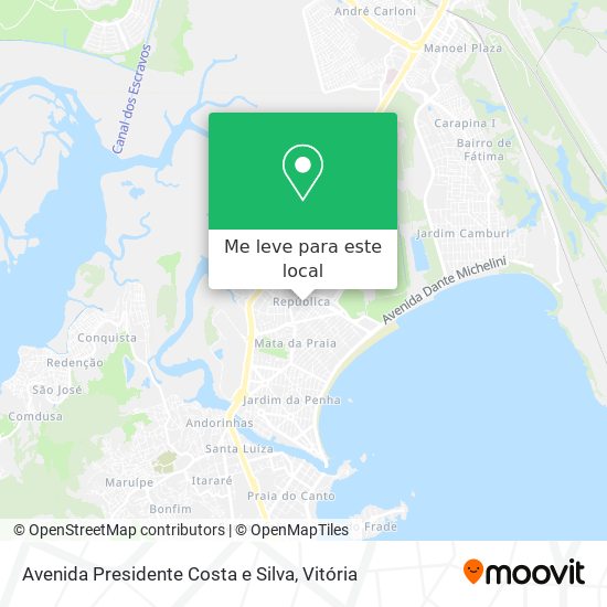 Avenida Presidente Costa e Silva mapa