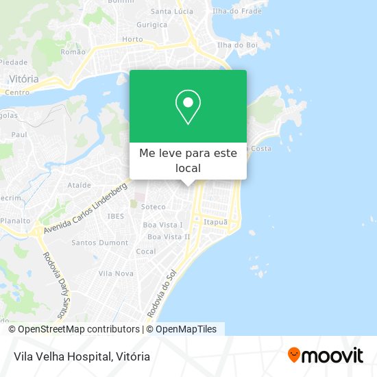 Vila Velha Hospital mapa