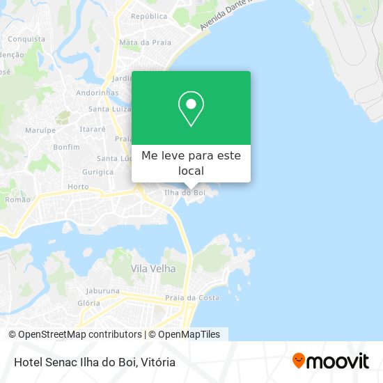 Hotel Senac Ilha do Boi mapa