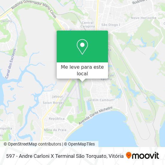 597 - Andre Carloni X Terminal São Torquato mapa