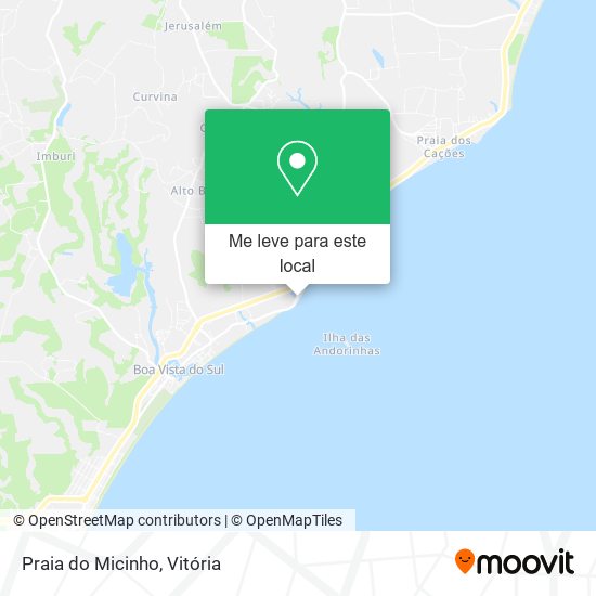 Praia do Micinho mapa