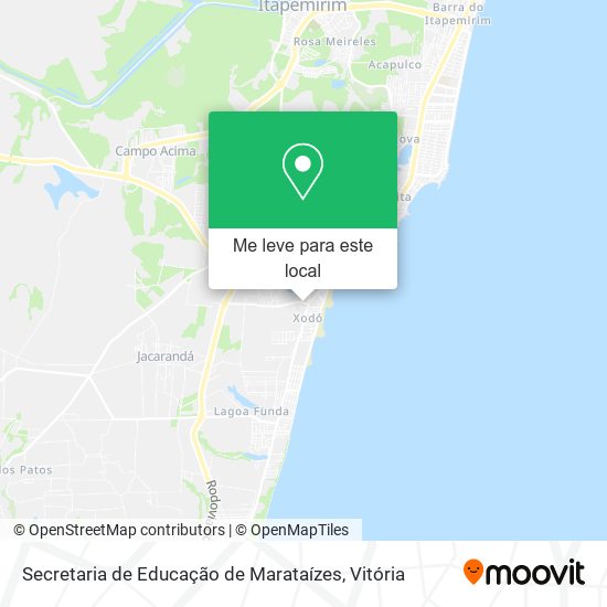 Secretaria de Educação de Marataízes mapa