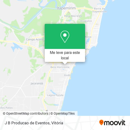 J B Producao de Eventos mapa