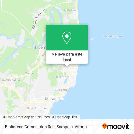 Biblioteca Comunitária Raul Sampaio mapa