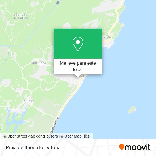 Praia de Itaoca.Es mapa