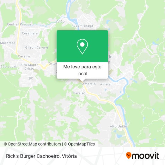 Rick's Burger Cachoeiro mapa
