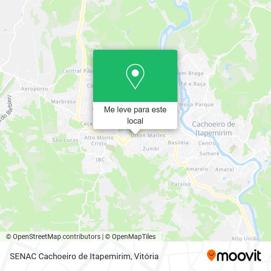 SENAC Cachoeiro de Itapemirim mapa