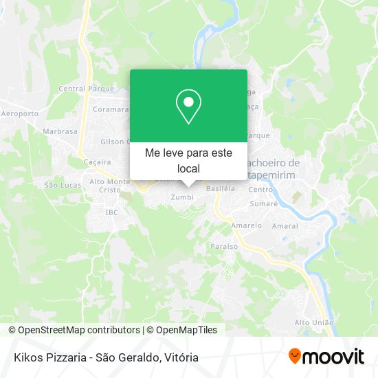 Kikos Pizzaria - São Geraldo mapa