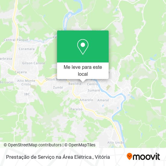 Prestação de Serviço na Área Elétrica. mapa