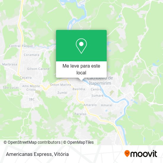 Americanas Express mapa