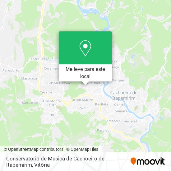 Conservatório de Música de Cachoeiro de Itapemirim mapa