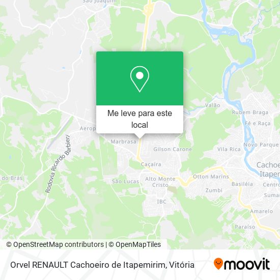 Orvel RENAULT Cachoeiro de Itapemirim mapa