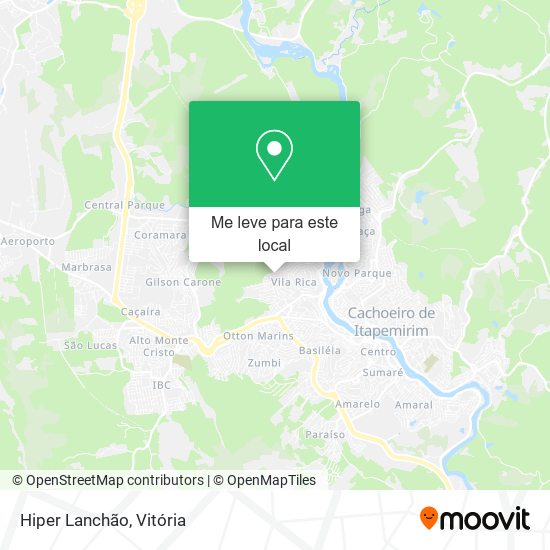 Hiper Lanchão mapa