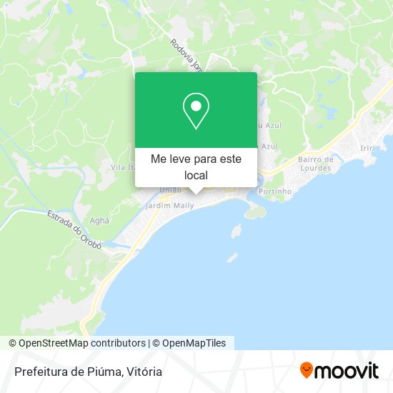 Prefeitura de Piúma mapa