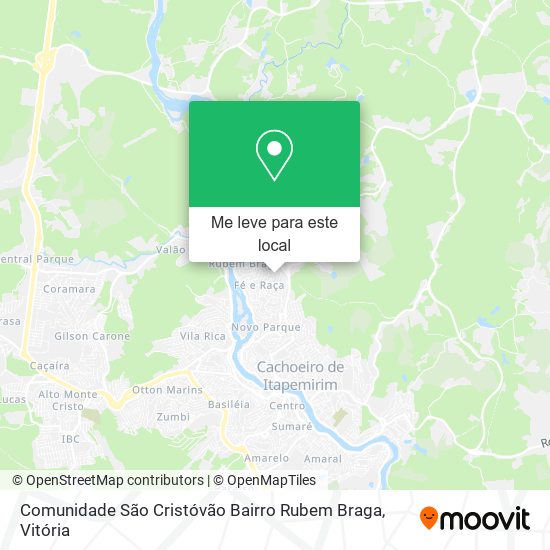 Comunidade São Cristóvão Bairro Rubem Braga mapa